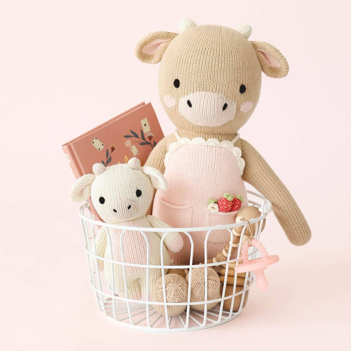 Cuddle + Kind Hand-Knit Doll - Ava the Cow (Powder Pink)