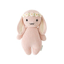 Cuddle + Kind Hand-Knit Doll - Baby Bunny (rose with ivory floral)