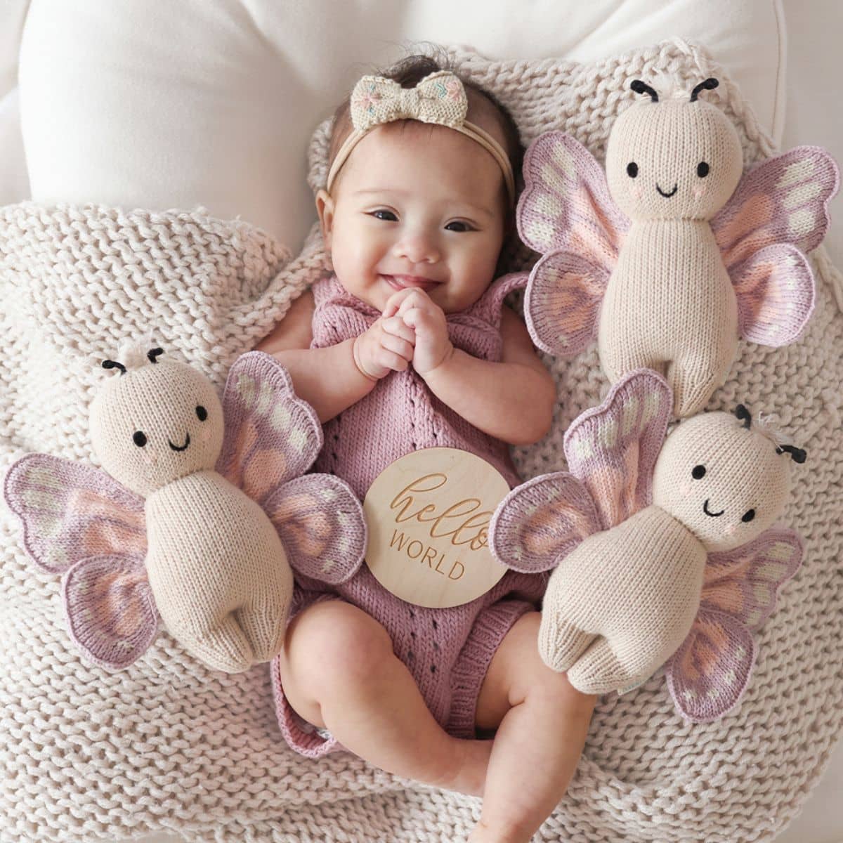 Cuddle + Kind Hand-Knit Doll - Baby Butterfly
