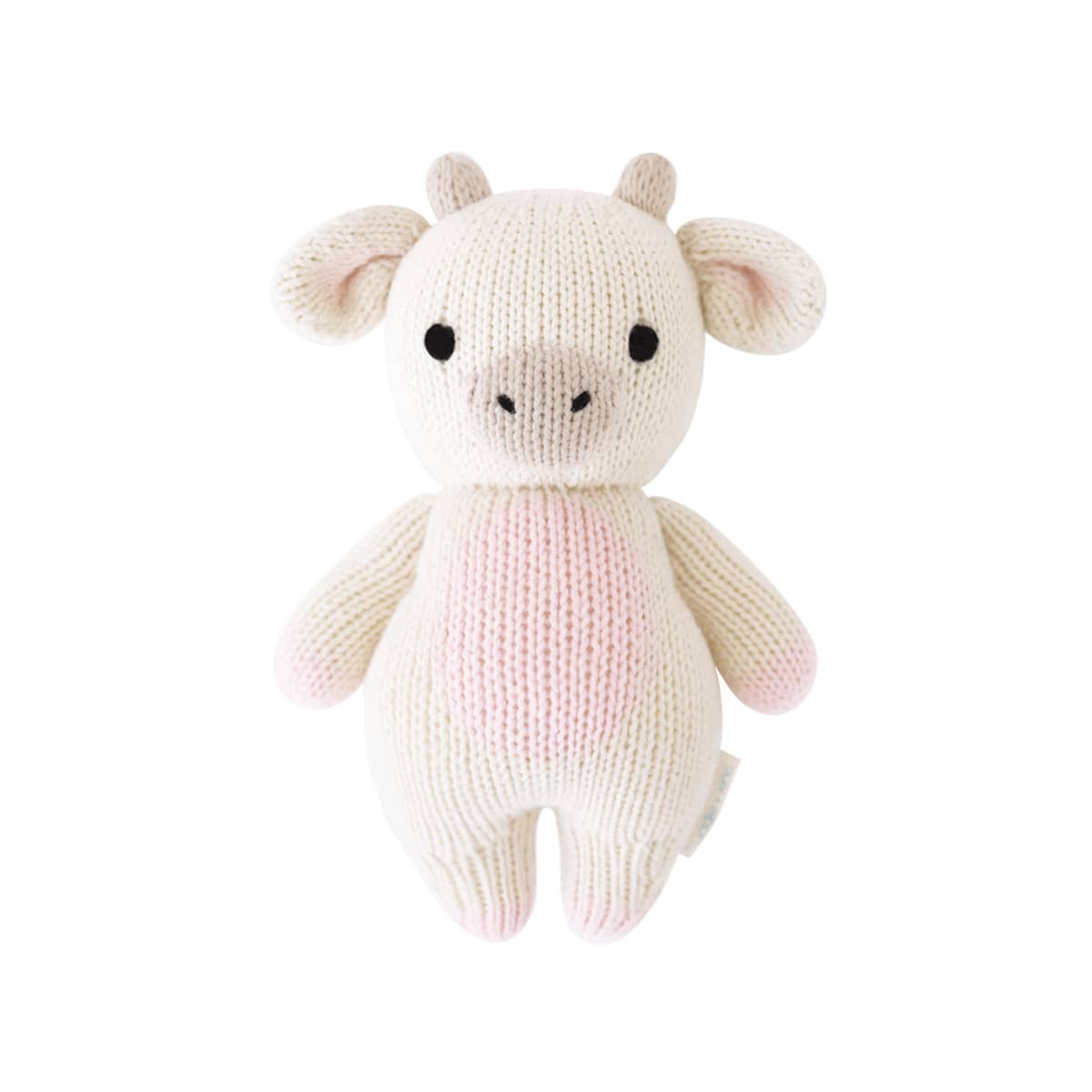 Cuddle + Kind Hand-Knit Doll - Baby Cow (Strawberry)