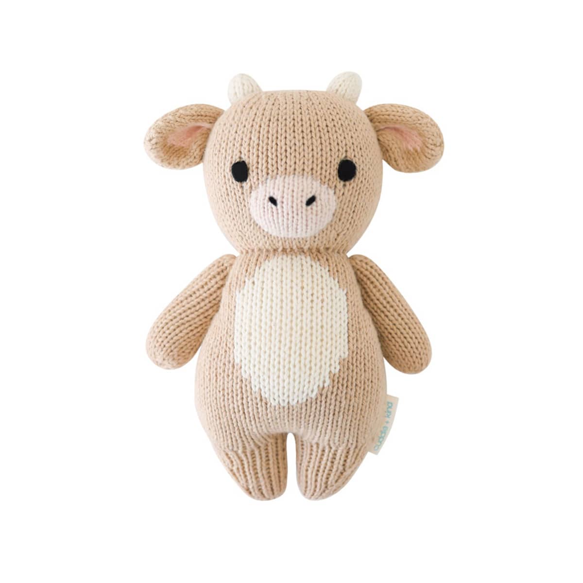 Cuddle + Kind Hand-Knit Doll - Baby Cow (jersey)