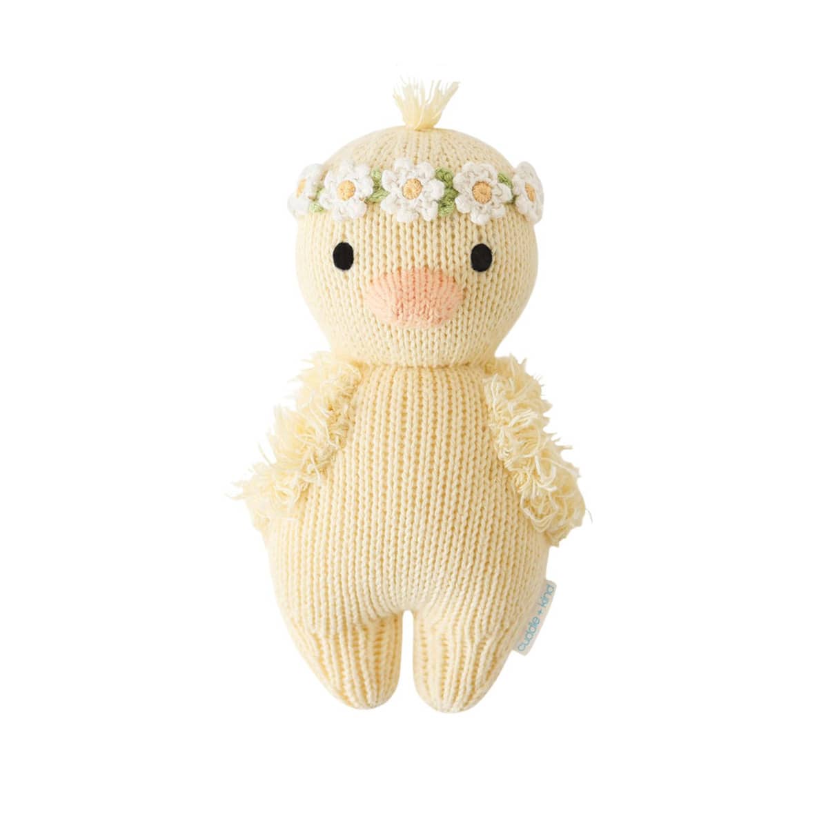 Cuddle + Kind Hand-Knit Doll - Baby Duckling (ivory floral)