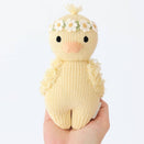 Cuddle + Kind Hand-Knit Doll - Baby Duckling (ivory floral)