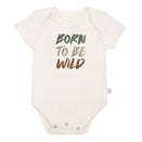 Finn and Emma Organic Short Sleeve Bodysuit - Born to be Wild