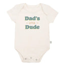 Finn and Emma Organic Short Sleeve Bodysuit - Dad's Little Dude