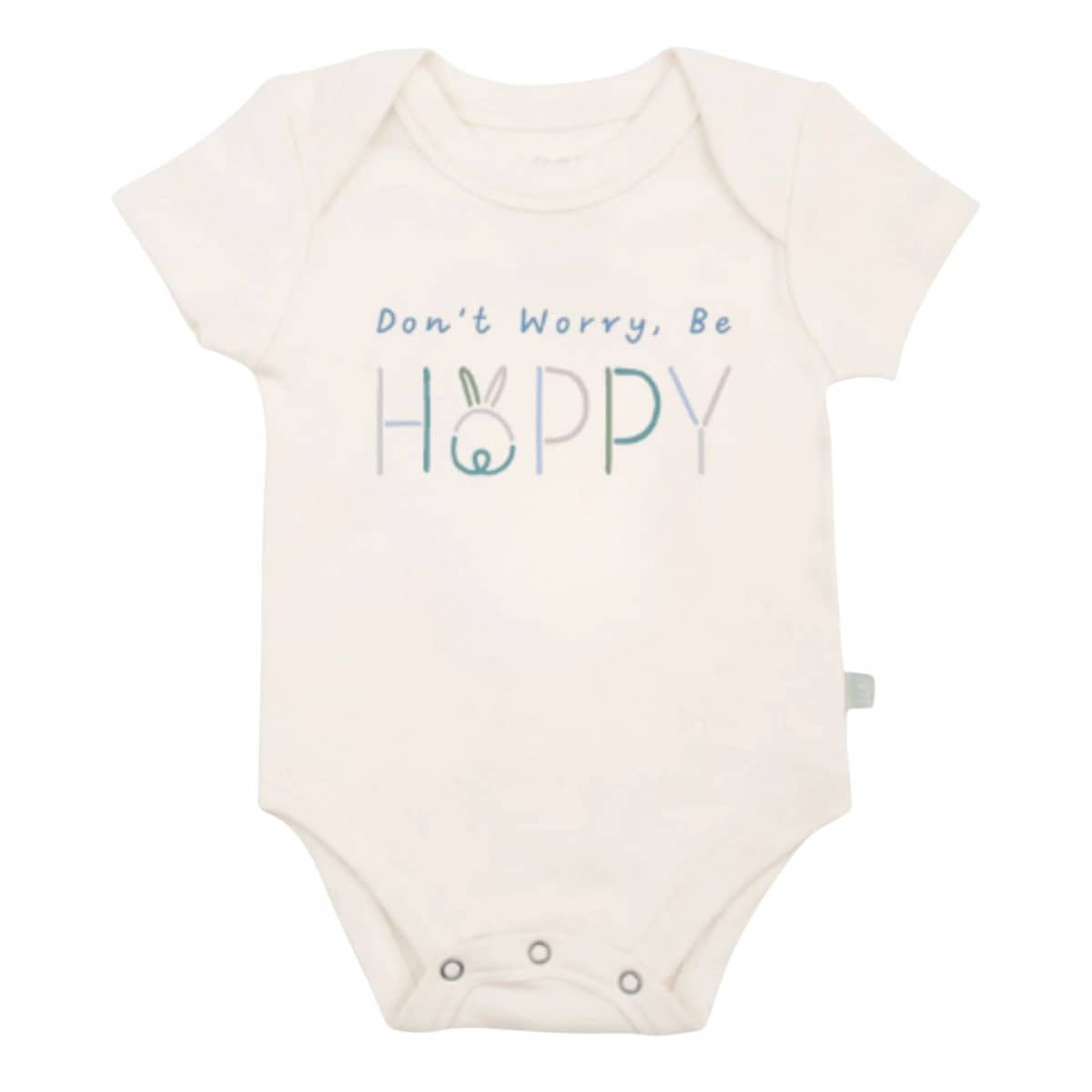 Finn and Emma Organic Short Sleeve Bodysuit - Don't Worry Be Hoppy