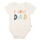 Finn and Emma Organic Short Sleeve Bodysuit - Love Dad