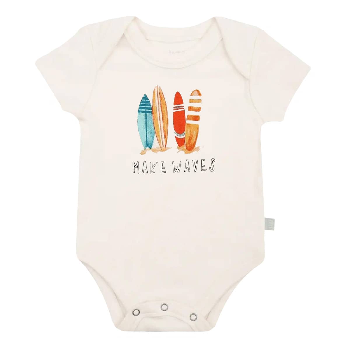 Finn and Emma Organic Short Sleeve Bodysuit - Make Waves