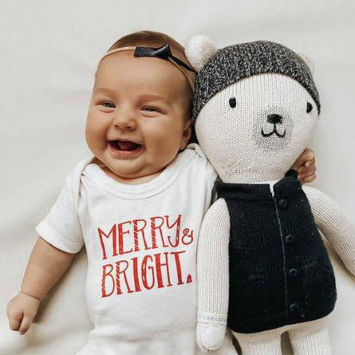 Finn and Emma Organic Short Sleeve Bodysuit - Merry & Bright