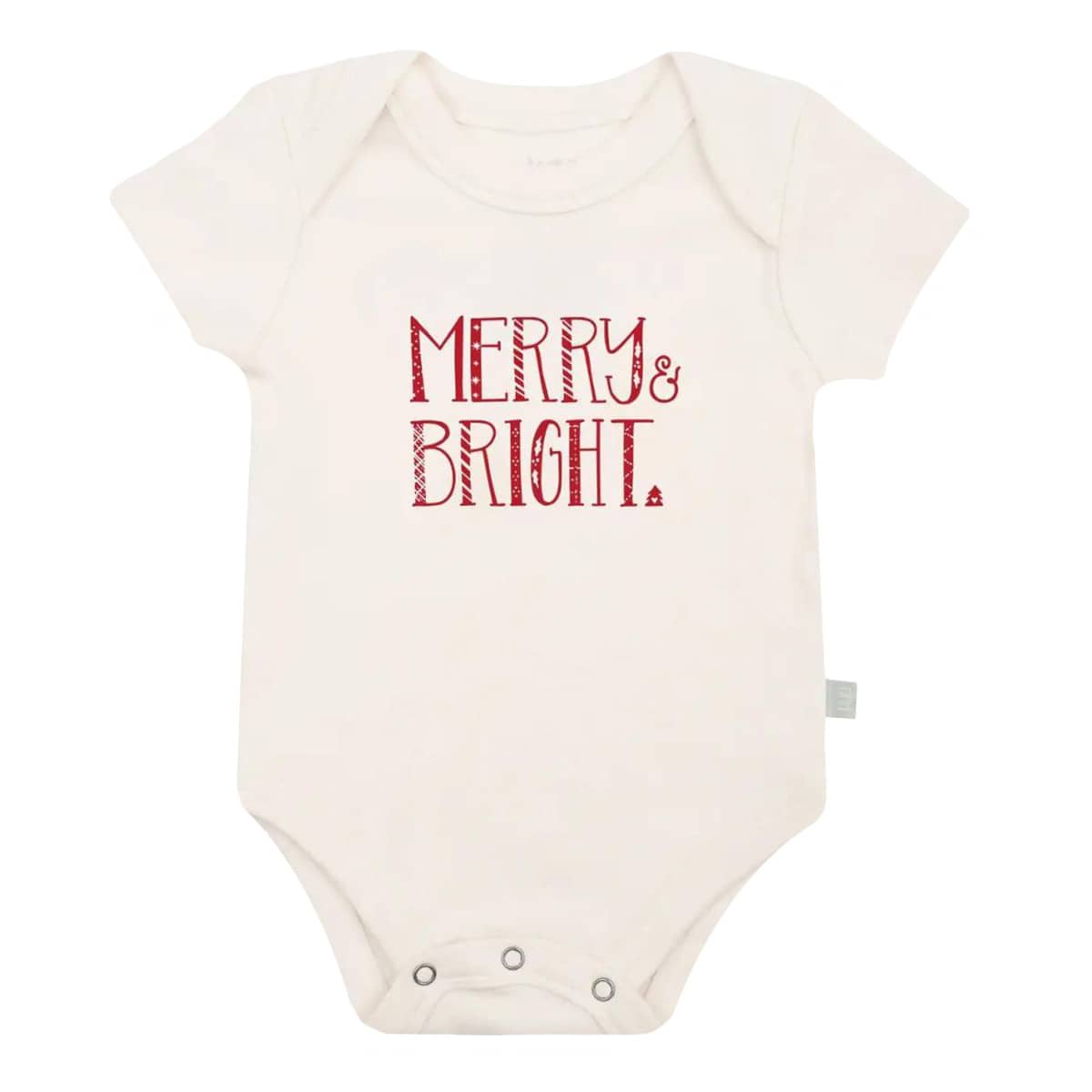 Finn and Emma Organic Short Sleeve Bodysuit - Merry & Bright