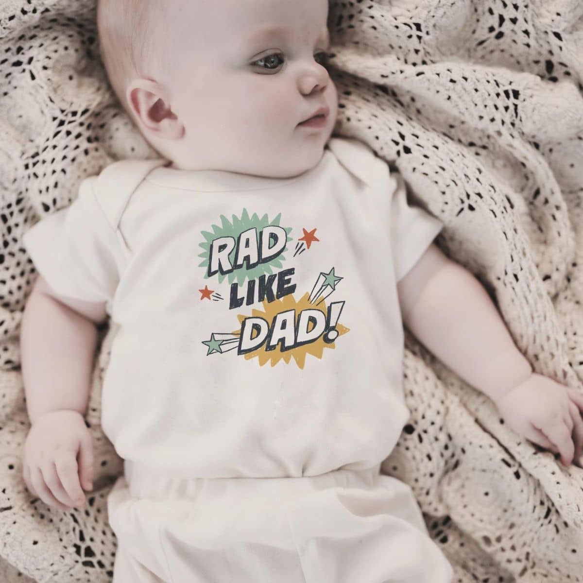 Finn and Emma Organic Short Sleeve Bodysuit - Rad like Dad