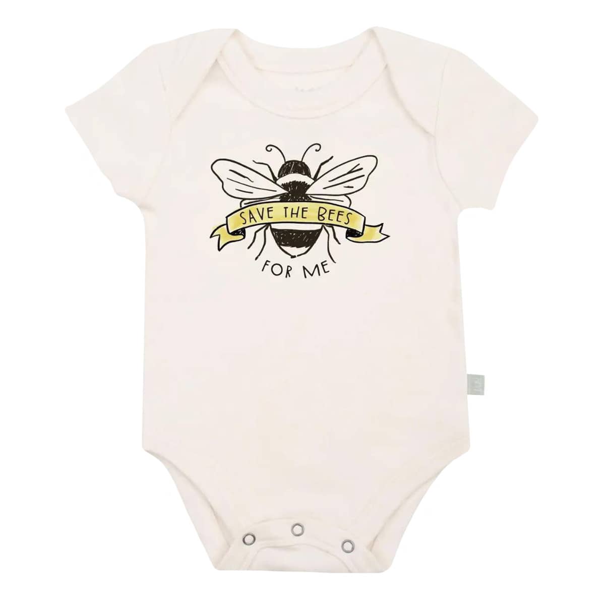 Finn and Emma Organic Short Sleeve Bodysuit - Save the Bees