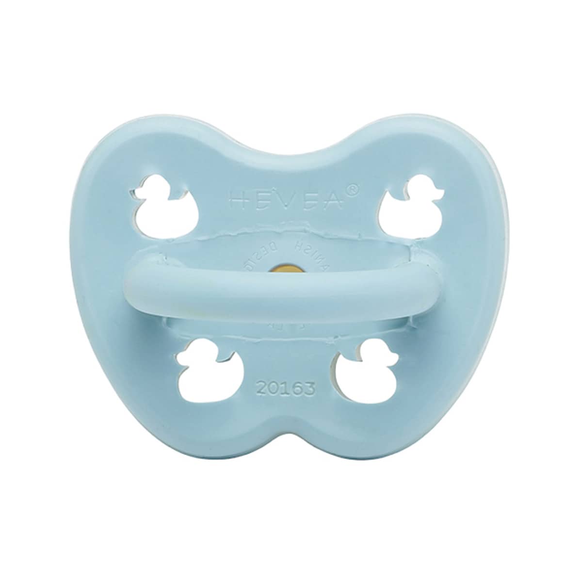 Hevea Natural Rubber Colour Pacifier - Standard Round Teat - Baby Blue 0-3 Months