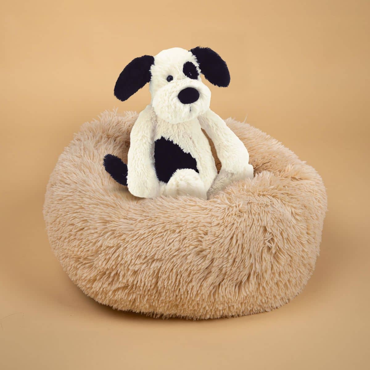 Jellycat Bashful Puppy Medium - Black and Cream