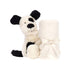 Jellycat Bashful Black & Cream Puppy Soother