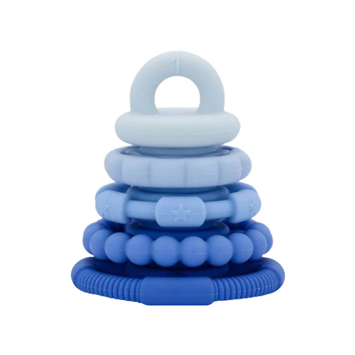 Jellystone Designs Rainbow Stacker Teether and Toy - Blueberry Ombre