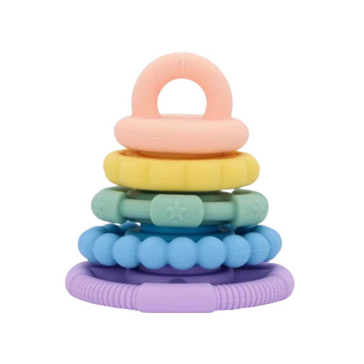 Jellystone Designs Rainbow Stacker Teether and Toy - Gelato