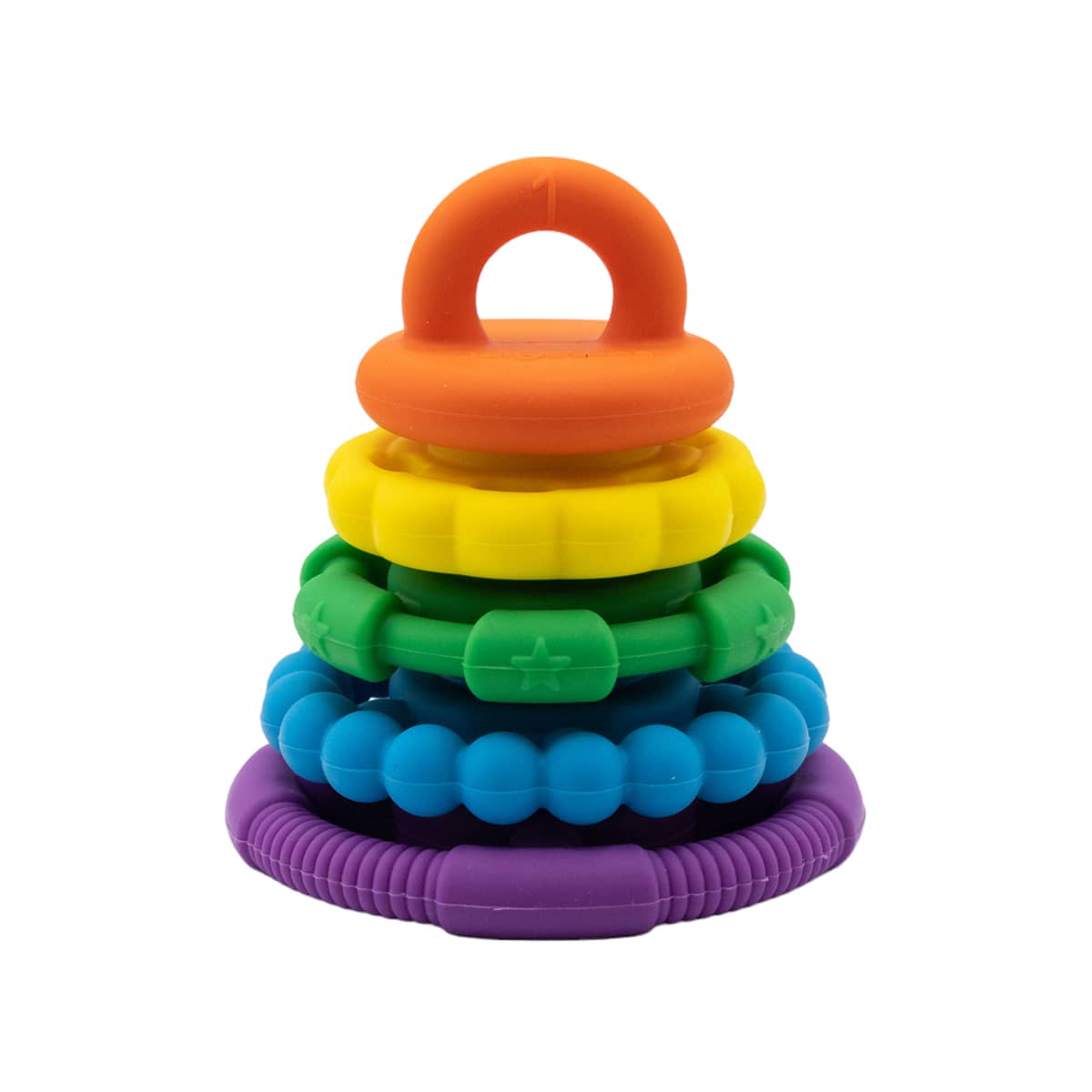 Jellystone Designs Rainbow Stacker Teether and Toy - Bright