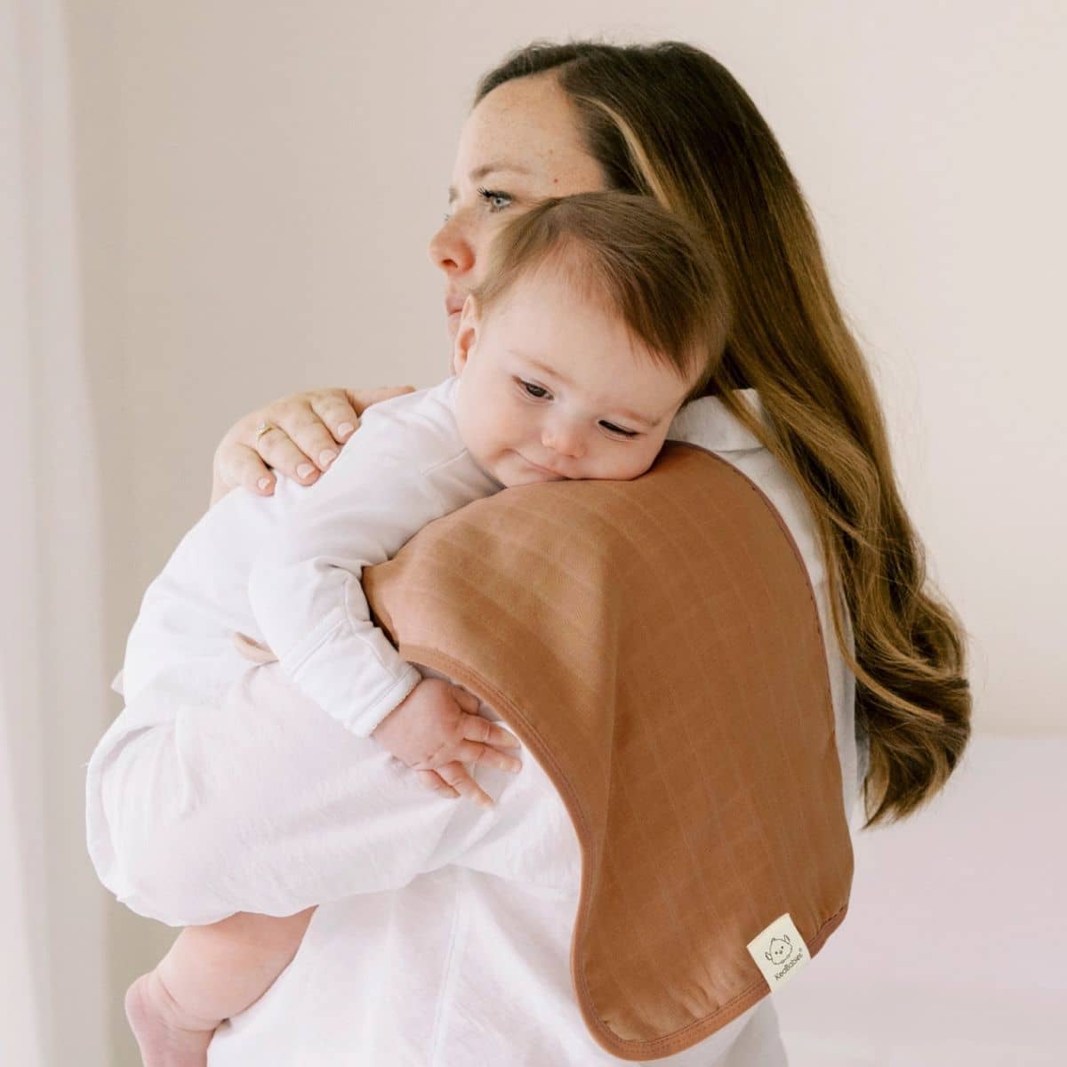 KeaBabies Lumi Muslin Burp Cloths - Spice