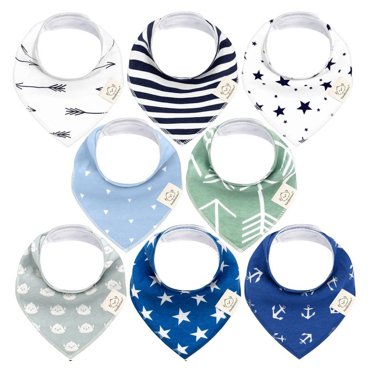 KeaBabies Organic Bandana Bibs Set - Adventurer