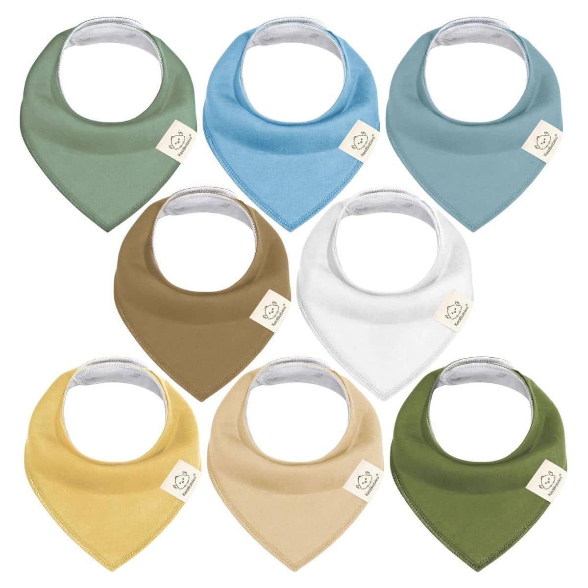 KeaBabies Organic Bandana Bibs Set - Daybreak