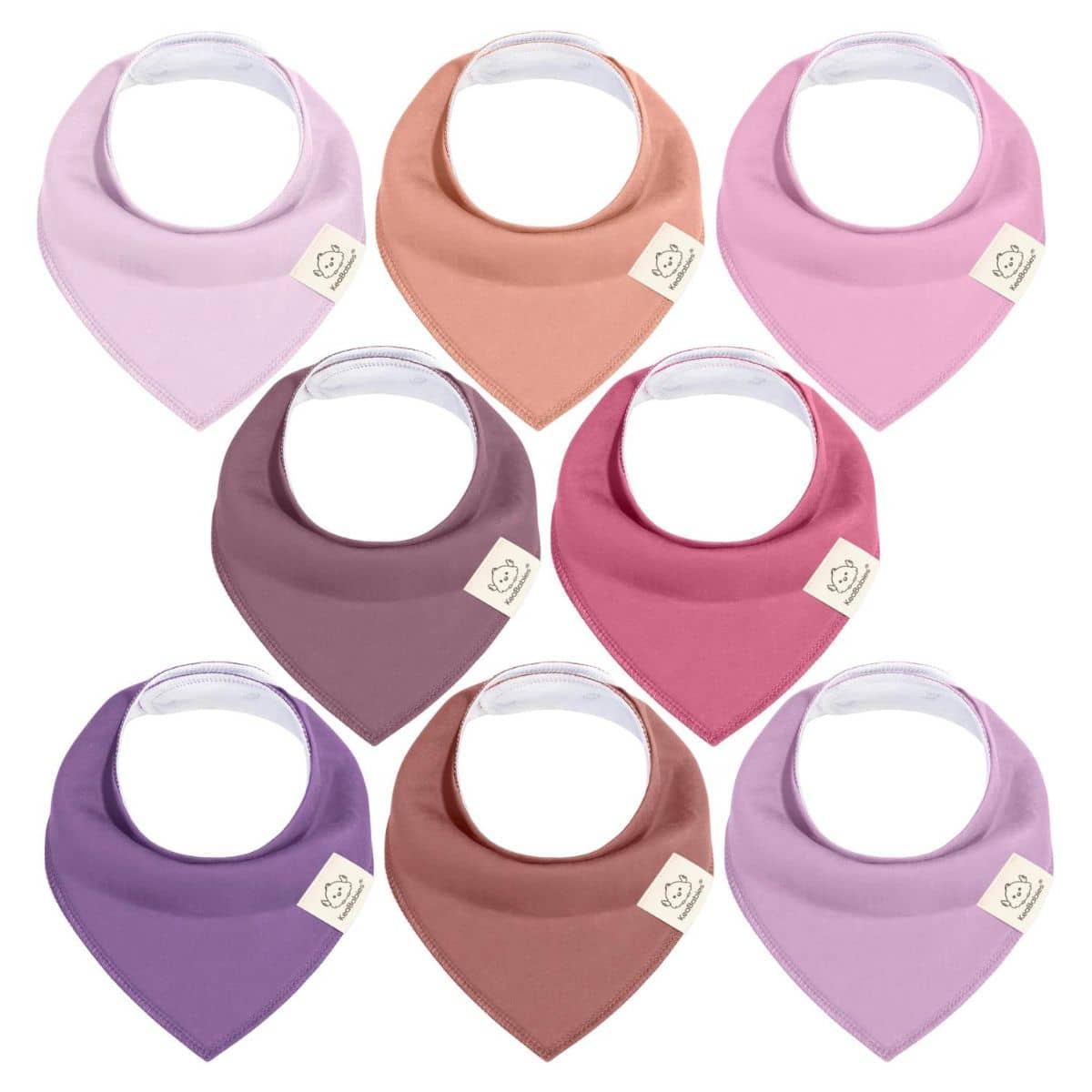 KeaBabies Organic Bandana Bibs Set - Lilac