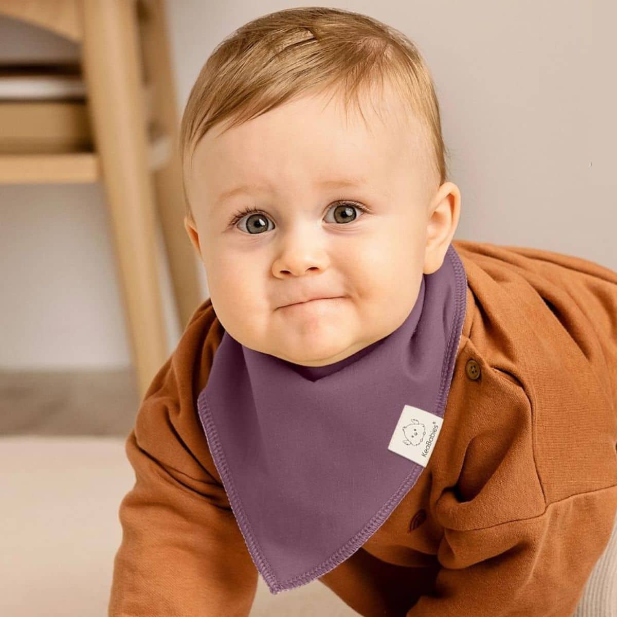 KeaBabies Organic Bandana Bibs Set - Lilac