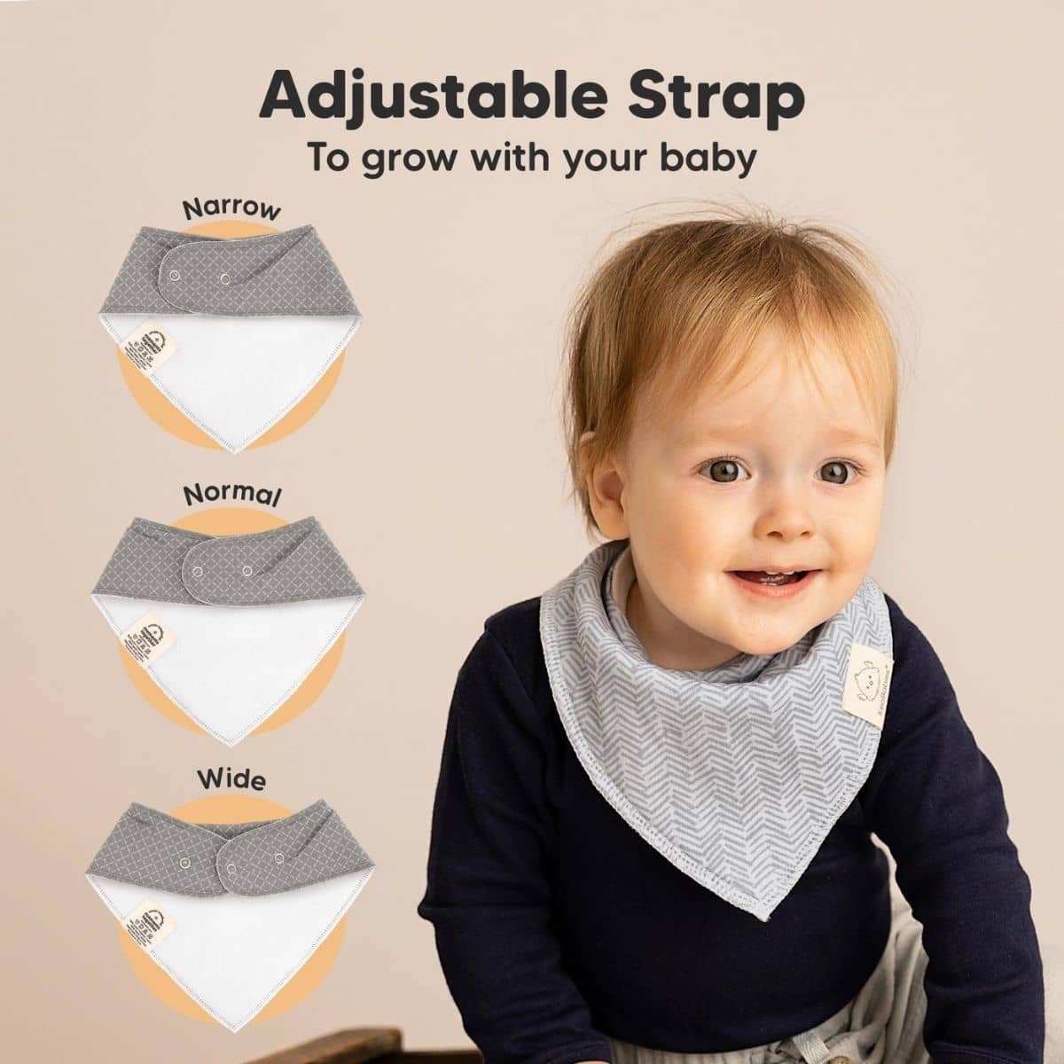 KeaBabies Organic Bandana Bibs Set - Nordic