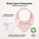 KeaBabies Organic Bandana Bibs Set - Sweet Charm