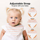 KeaBabies Organic Bandana Bibs Set - Sweet Charm