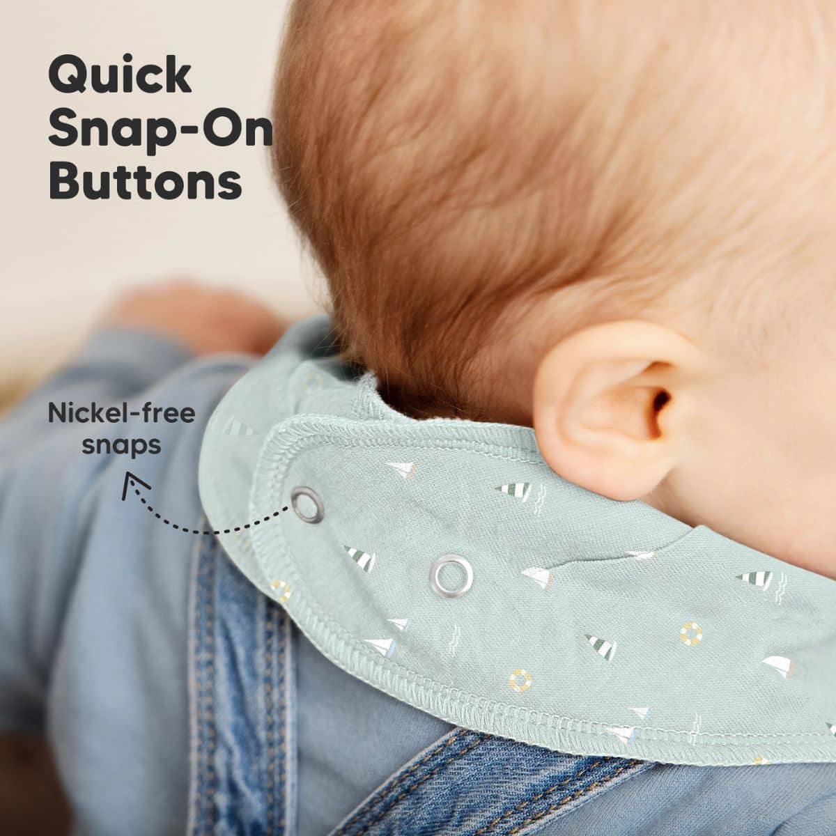 KeaBabies Organic Bandana Bibs Set - Vessels