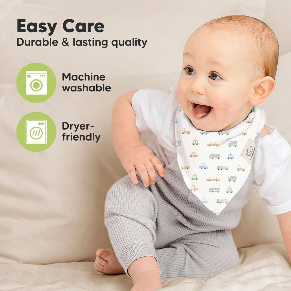 KeaBabies Organic Bandana Bibs Set - Vessels