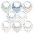 KeaBabies Organic Bandana Bibs Set - Vessels