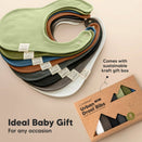 KeaBabies Quin Organic Baby Bibs Set - Basic