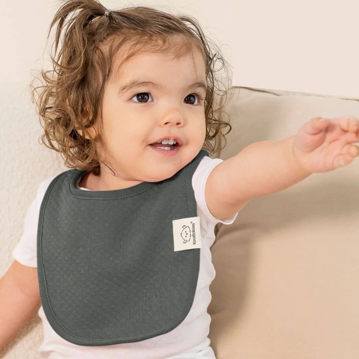 KeaBabies Quin Organic Baby Bibs Set - Basic