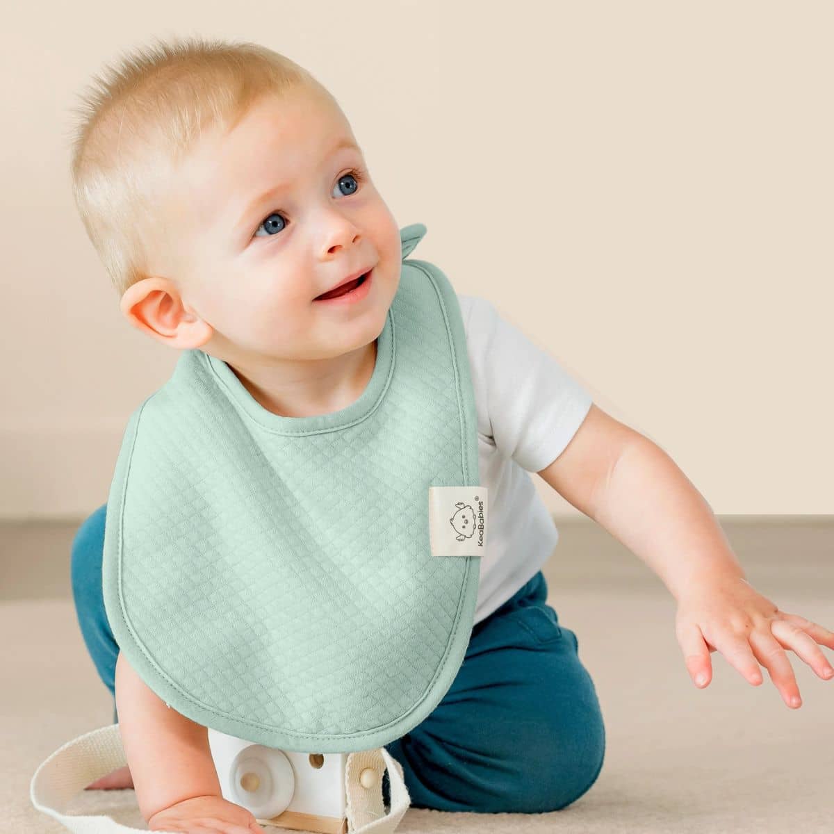 KeaBabies Quin Organic Baby Bibs Set - Muted Pastel