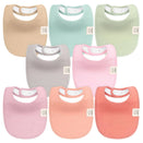 KeaBabies Quin Organic Baby Bibs Set - Muted Pastel