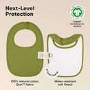 KeaBabies Quin Organic Baby Bibs Set - Sahara