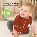 KeaBabies Quin Organic Baby Bibs Set - Sahara