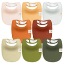 KeaBabies Quin Organic Baby Bibs Set - Sahara