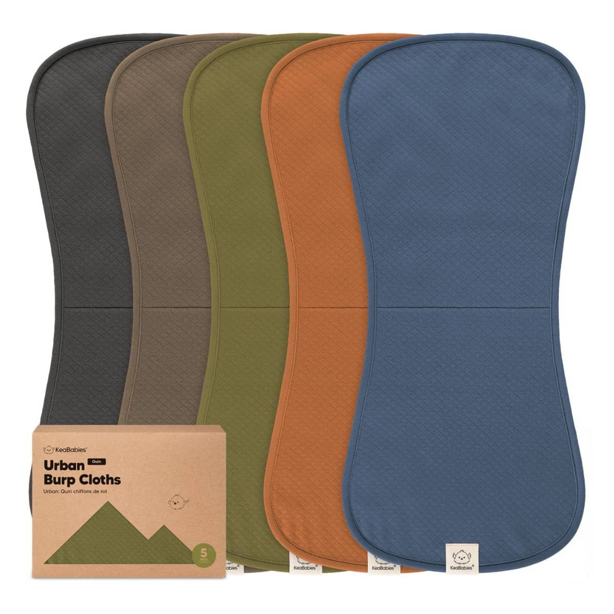 KeaBabies Quin Organic Burp Cloths - Basic