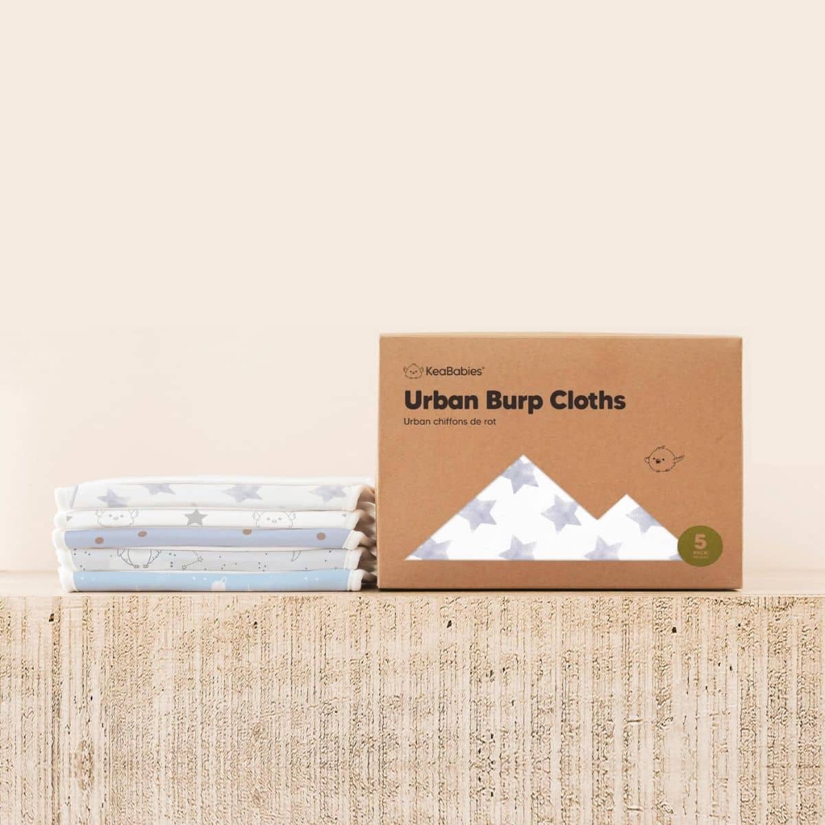 KeaBabies Urban Organic Burp Cloths - Constellation