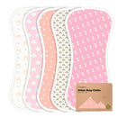 KeaBabies Urban Organic Burp Cloths - Pink Dreams