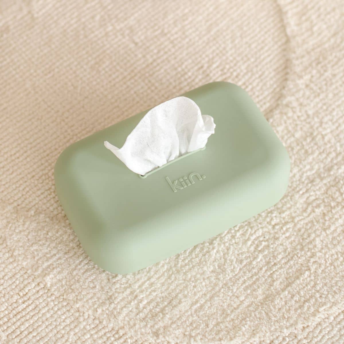 Kiin Baby Silicone Wipes Cover - Sage