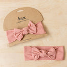 Kiin Baby Bamboo Stretch Bow Headband - Blush