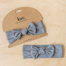 Kiin Baby Bamboo Stretch Bow Headband - Cloud