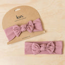 Kiin Baby Bamboo Stretch Bow Headband - Heather