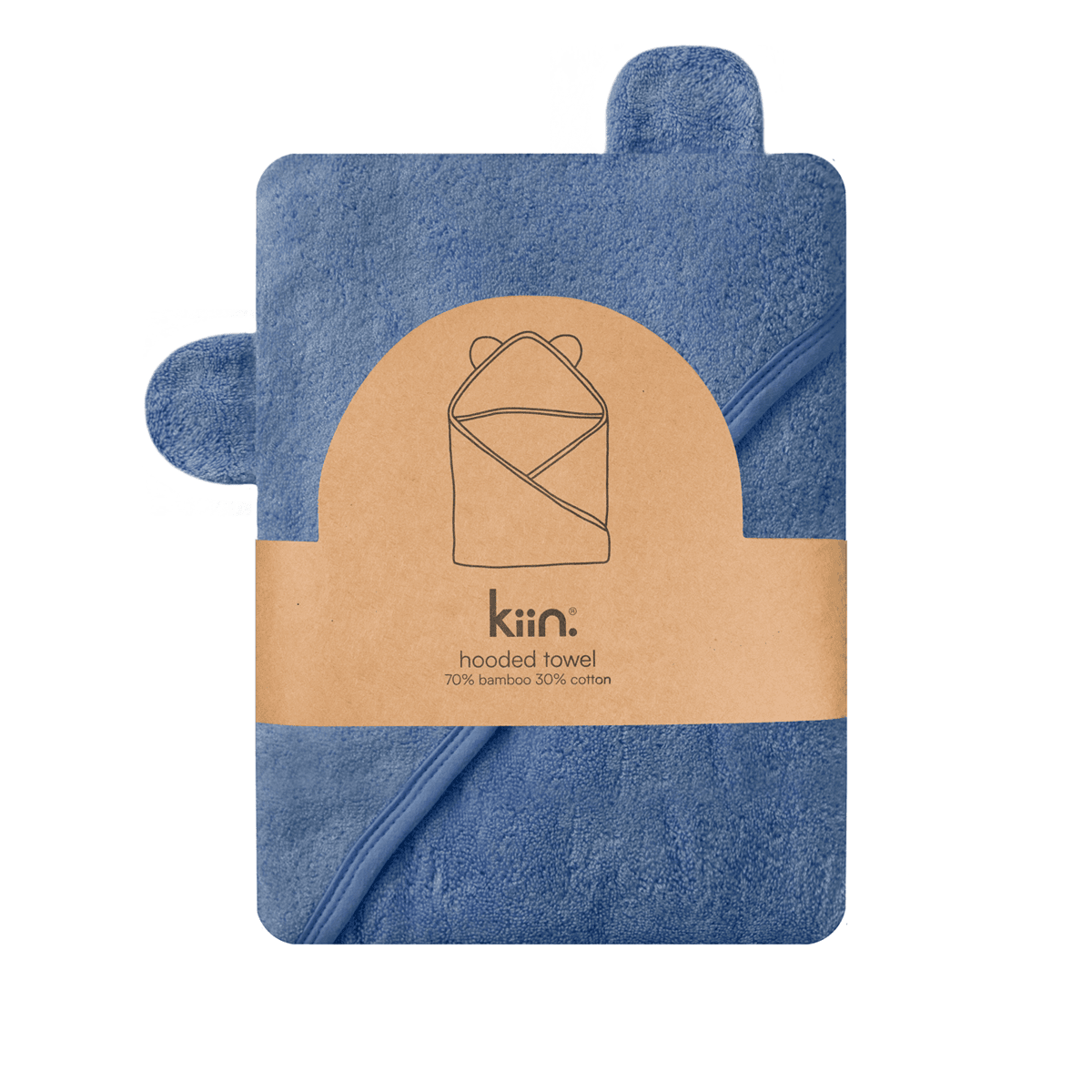 Kiin Baby Hooded Towel - Blue Shadow