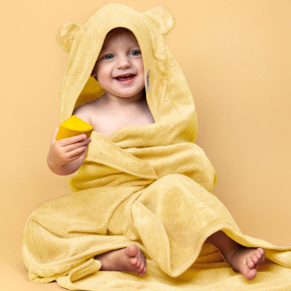 Kiin Baby Hooded Towel - Buttercup