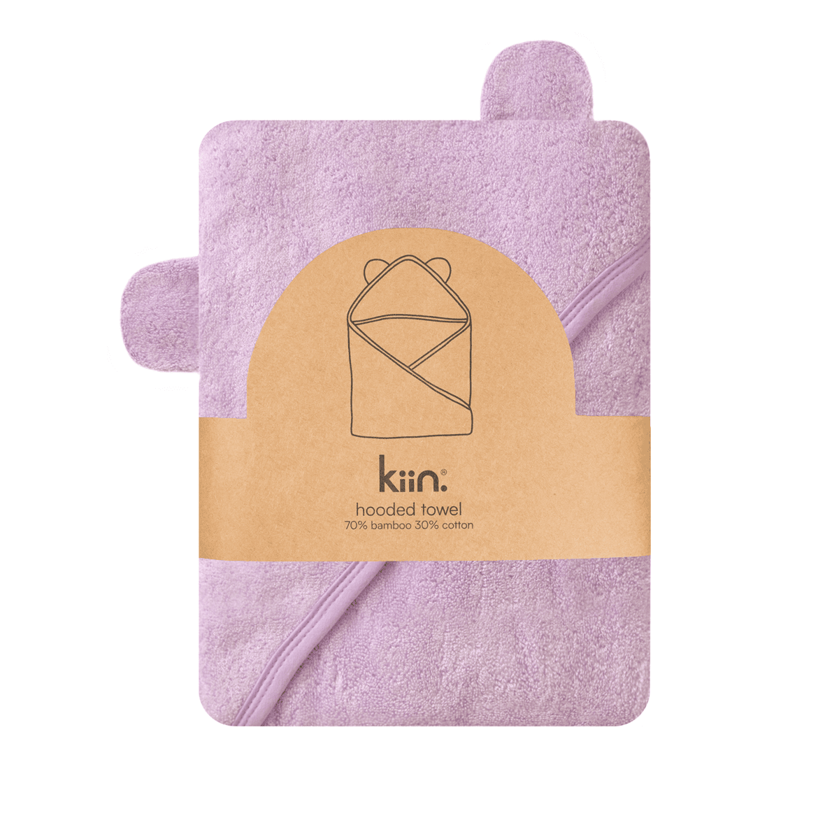 Kiin Baby Hooded Towel - Lilac